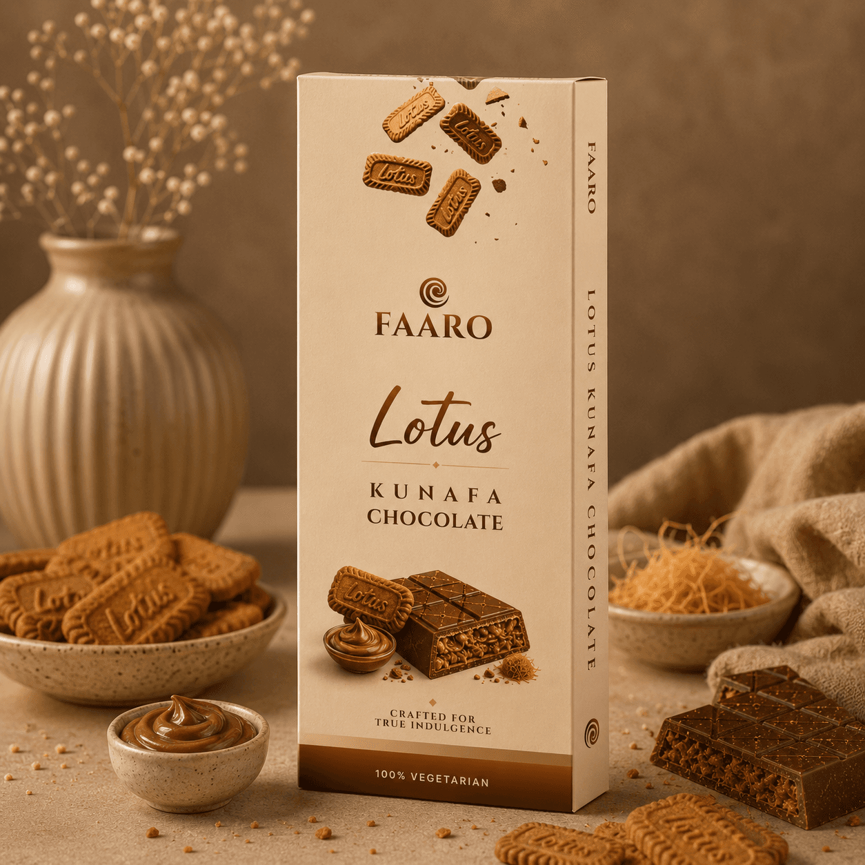 Lotus Kunafa Milk Chocolate