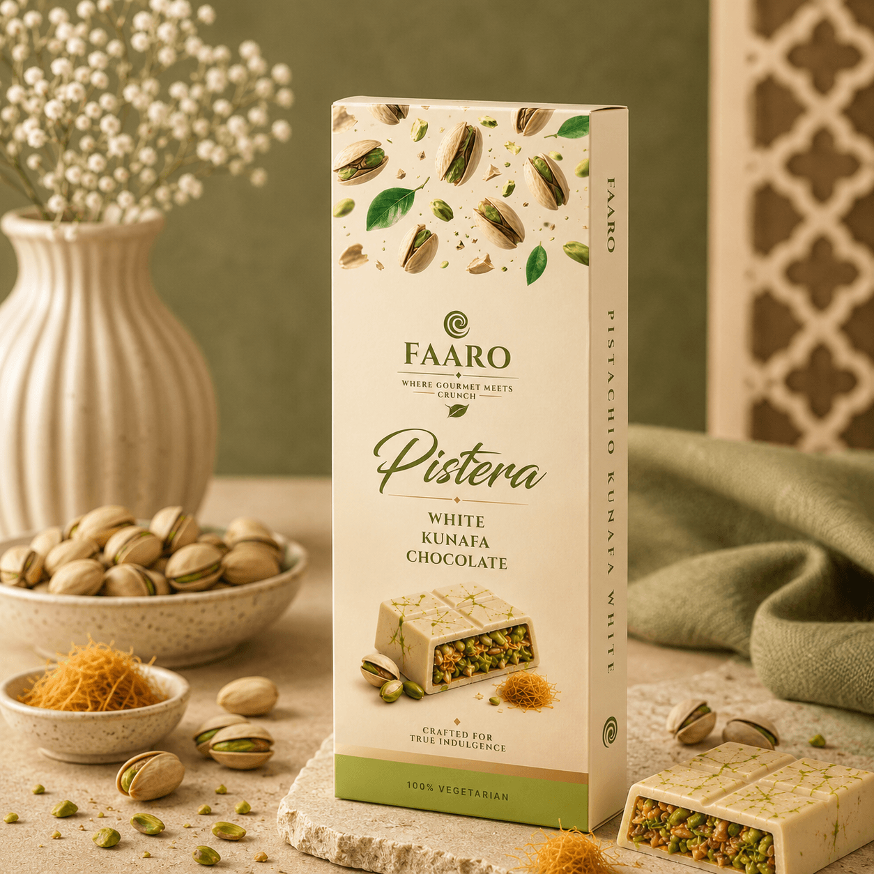 Pistachio Kunafa White Chocolate